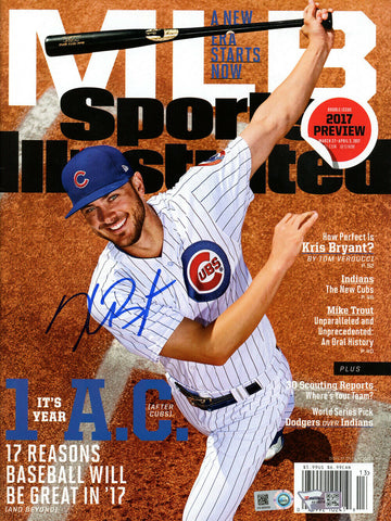 Kris Bryant Autographed Sports Illustrated 2017 Preview 3/27/17 Fanatics 35491