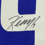 FRAMED Autographed/Signed KENNY GOLLADAY 33x42 New York Blue Jersey JSA COA