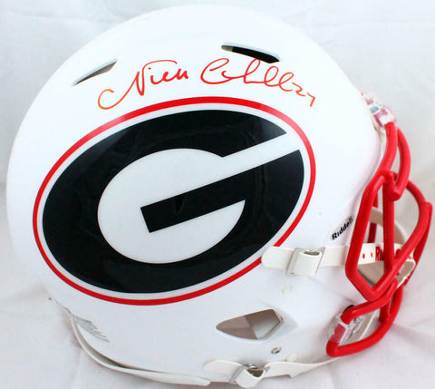 Nick Chubb Autographed Georgia Bulldogs F/S AMP Speed Authentic Helmet-BAW Holo