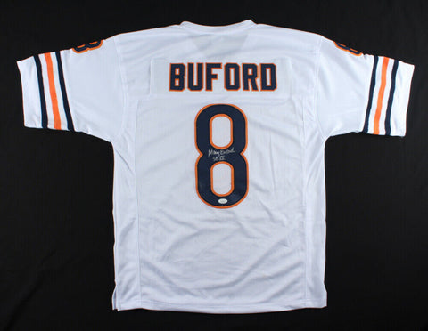 Maury Buford Signed Chicago Jersey Inscribed "SB XX" (JSA COA) 1985 Bears Punter