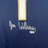 Autographed/Signed ZION WILLIAMSON Pelicans Blue Nike Jersey Fanatics COA Auto