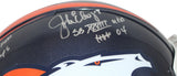 John Elway Autographed Denver Broncos Authentic VSR4 Helmet 4 Insc BAS 32134