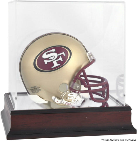 49ers Mahogany Logo Mini Helmet Display Case - Fanatics