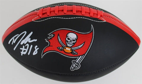 Tyler Johnson Signed Buccaneers Logo Football (Beckett) 2020 Tampa Bay Rookie WR