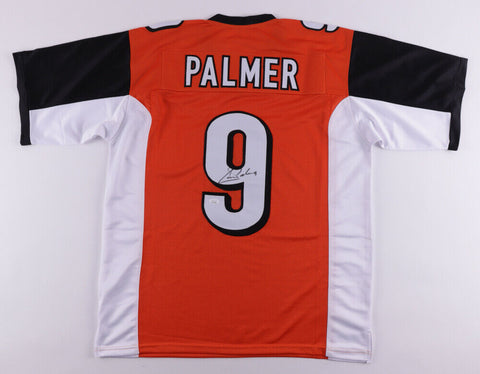 Carson Palmer Signed Bengals Jersey (JSA COA) Cincinnati's 3xPro Bowl Q.B.