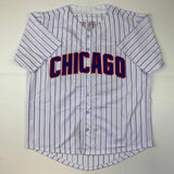 Autographed/Signed Kerry Wood Chicago Pinstripe Baseball Jersey PSA/DNA COA