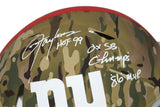 Lawrence Taylor Signed New York Giants Authentic Camo Helmet 3 Insc BAS 31123