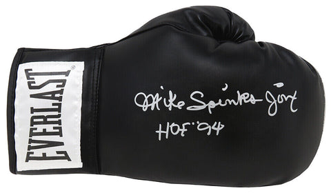 Michael (Mike) Spinks Signed Everlast Black Boxing Glove w/Jinx, HOF'94 (SS COA)