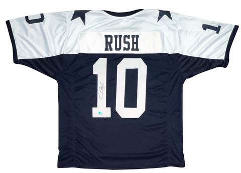 COOPER RUSH SIGNED AUTOGRAPHED DALLAS COWBOYS #10 THANKSGIVING JERSEY BECKETT