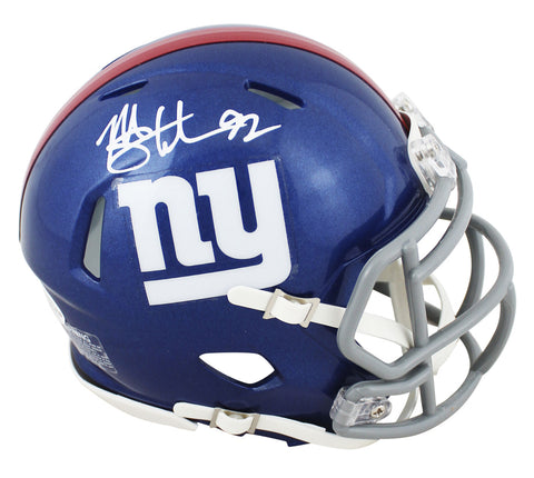 Giants Michael Strahan Authentic Signed Speed Mini Helmet BAS Witnessed