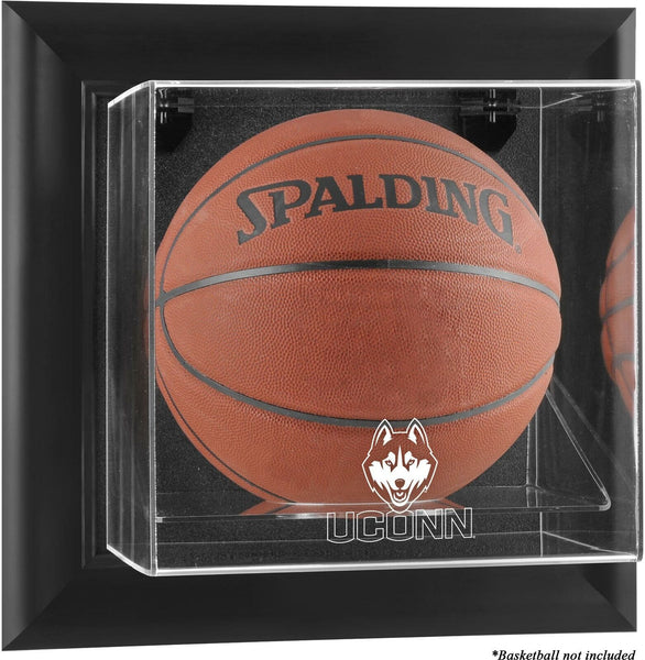 UConn Huskies Black Framed Wall-Mountable Basketball Display Case - Fanatics