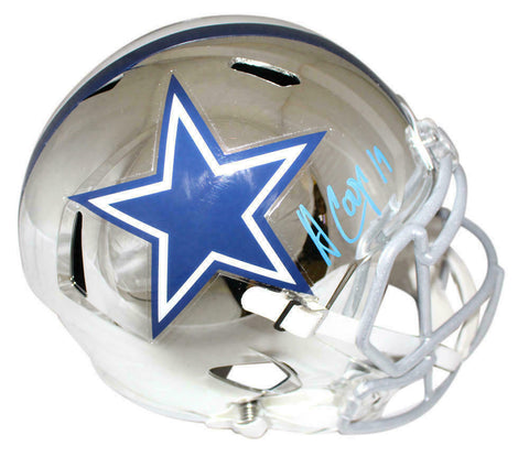 Amari Cooper Autographed/Signed Dallas Cowboys Chrome Replica Helmet JSA 22778