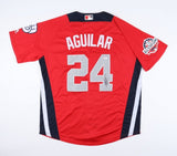 Jesus Aguilar Signed Milwaukee Brewers 2018 NL All-Star Game Jersey (PSA COA) 1B