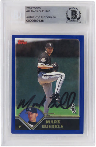 Mark Buehrle Autographed White Sox 2003 Topps Baseball Card #47 -Beckett