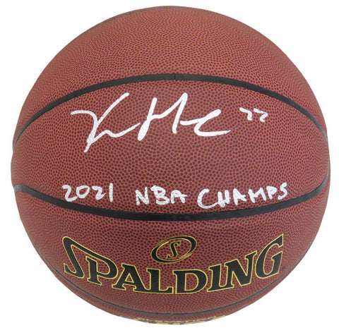 Khris Middleton Signed Spalding I/O NBA Basketball w/Champs (SCHWARTZ COA)