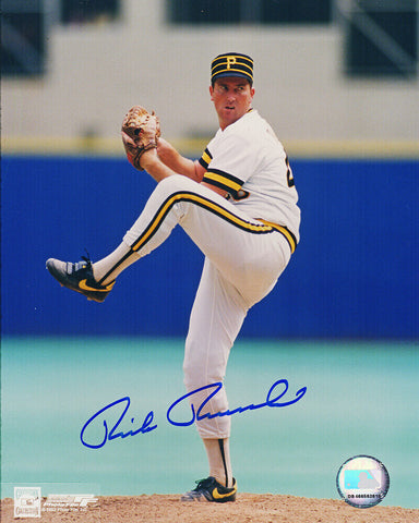 Rick Reuschel Signed Pittsburgh Pirates Pitching Action 8x10 Photo - (SS COA)