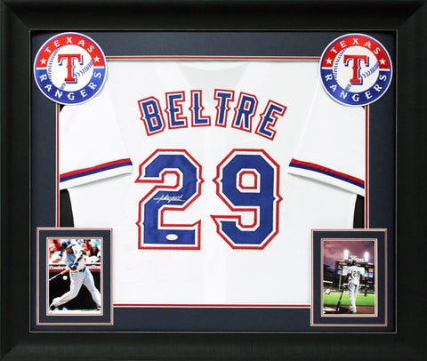 Adrian Beltre Authentic Signed White Pro Style Framed Jersey Autographed JSA