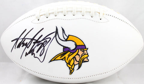 Adrian Peterson Autographed Minnesota Vikings Logo Football-Beckett W Hologram