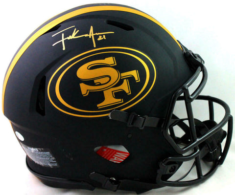 Frank Gore Autographed 49ers F/S Eclipse Speed Authentic Helmet- Beckett W *Gold