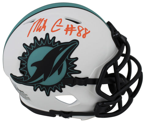 Dolphins Mike Gesicki Authentic Signed Lunar Speed Mini Helmet BAS Witnessed