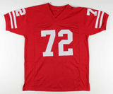 Travis Frederick Signed Wisconsin Badgers Jersey (Beckett Hol) 5xPro Bowl Center