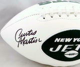 Curtis Martin Autographed New York Jets Logo Football w/ HOF- Beckett Auth