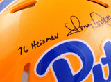 Tony Dorsett Signed Pittsburgh F/S Speed Authentic Helmet w/ 2 Insc-BAW Holo