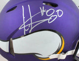 Cris Carter Autographed Vikings Speed Authentic F/S Helmet- JSA W *Silver