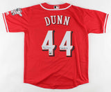 Adam Dunn Signed Cincinnati Reds Jersey Inscribed "Reds HOF '18" (PSA COA)