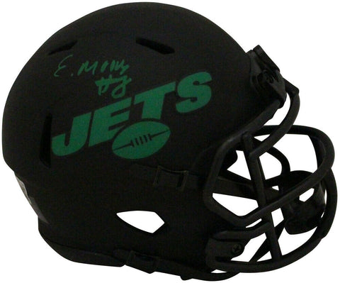 Elijah Moore Autographed New York Jets Eclipse Mini Helmet Beckett BAS 34068