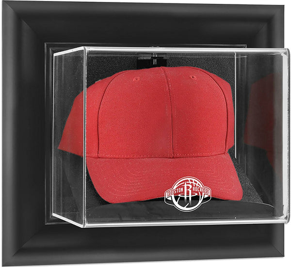 Houston Rockets Black Wall-Mountable (2019-Present) Team Logo Cap Display Case