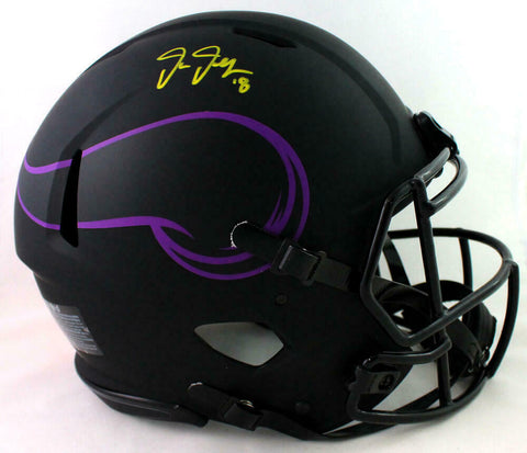 Justin Jefferson Signed Vikings F/S Eclipse Authentic Helmet - Beckett W Auth