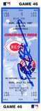 Deion Sanders Signed Cincinnati Reds 7/13/1997 vs Expos Ticket BAS 37218