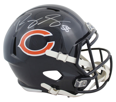 Bears Roquan Smith Authentic Signed Full Size Speed Rep Helmet BAS Witnessed