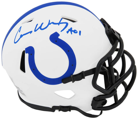 Carson Wentz Signed Colts Lunar Eclipse Riddell Speed Mini Helmet (Fanatics)
