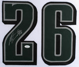 Miles Sanders Signed Philadelphia Eagles 35x43 Custom Framed Jersey (JSA COA)