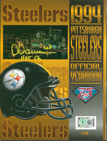Steelers Dermontti Dawson HOF 12 Signed 1994 Official Yearbook BAS Wit #WQ32418