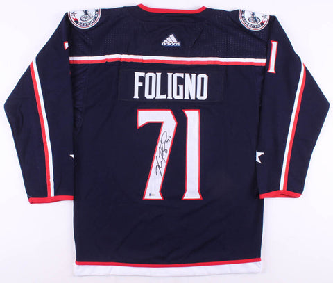 Nick Foligno Signed Columbus Blue Jackets Captains Custom Jersey (Beckett COA)