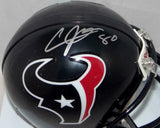 Andre Johnson Autographed Houston Texans Mini Helmet- JSA Witnessed Auth *Silver
