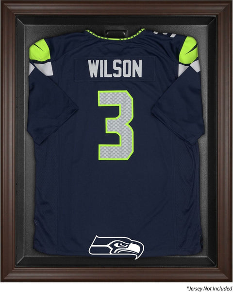 Seahawks Brown Framed Logo Jersey Display Case-Fanatics Authentic