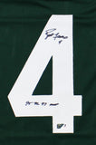 Brett Favre Signed Green Bay Custom Green Jersey With "95, 96, 97 NFL MVP" Insc