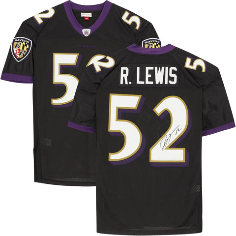 Ray Lewis Baltimore Ravens Signed Mitchell & Ness Black Authentic Jersey
