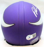 Patrick Jones Autographed Minnesota Vikings Mini Helmet- Beckett W Holo *Silver