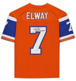 JOHN ELWAY Autographed "Captain Comeback" Broncos M&N Throwback Jersey FANATICS