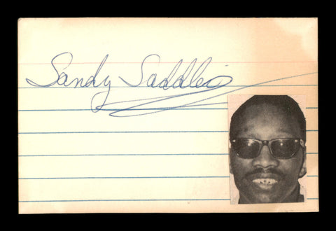 Sandy Saddler Authentic Autographed Signed 2x3 Cut 186931