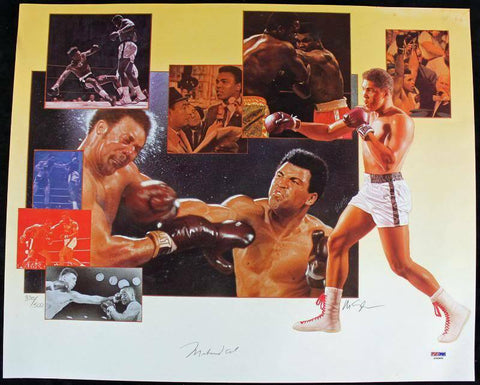 Muhammad Ali Signed Authentic 15.5X19 Lithograph Lmt Ed 330/500 PSA/DNA #S00889