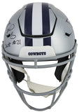 Cowboys Ezekiel Elliott Signed Riddell Speed Flex Full Size Helmet BAS Witnessed