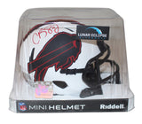 Cole Beasley Autographed/Signed Buffalo Bills Lunar Mini Helmet Beckett 39126