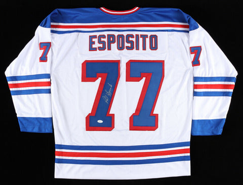 Phil Esposito Signed New York Rangers Jersey (JSA COA) 2x Stanley Cup Champion