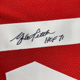 Autographed/Signed YA Y.A. Tittle HOF 71 San Francisco Red Jersey JSA COA